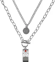 Demon-Slayer Necklace, Demon-Slayer Cosplay Accessory Chain, PIIMNT Demon-Slayer Chain Pendant, Demon-Slayer Merch Necklace, Demon-Slayer Jewellery Chain, Demon-Slayer Gifts for Boys and Girls, Zinc