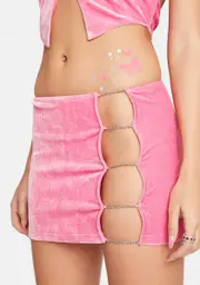 Candy Need To Know Velvet Mini Skirt