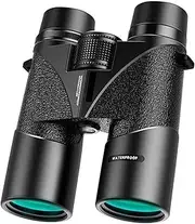 [UOOD] High Power Binoculars for Adults, Compact Waterproof Binoculars for Bird Watching Hunting Travel Football Games Stargazing with Carrying Case and Strap Wider Field of View (Color : 10×42)