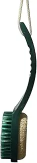 Pumice Stone Brush for Feet - 1 Pack Foot Brush Scrubber 2 in 1 Foot File Pedicure Paddle Kit for Foot Care (Green)