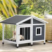 Alopet Dog Kennel Dog House Wooden Large Cage Outdoor Indoor Pet Kennels Awning