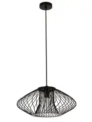Pheonix 1 Light Small Squat Pendant in Black