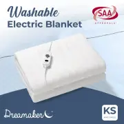 Extra-Soft Electric Blanket Washable Fully Fitted Heated Underlay King Single