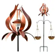 Solar Wind Spinners Outdoor Garden Spinner Solar Spinning Windmill Super Larg...