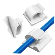 50 Pcs Cable Holders Wire Clips, Adhesive Cable Tidy Clip Cord Keeper 50 white