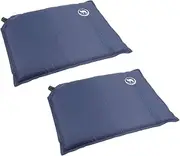 MagiDeal 2Pack Portable Self-Inflating Stadium Seat Pad, Inflatable Seat Cushion for Chairs, Air Travel, Camping, Picnic, Garden