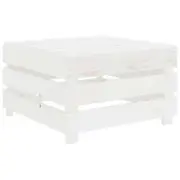 NNEVL Garden Pallet Table White Wood