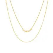 14K Yellow Gold Solid Franco 0.9mm Diamond Cut Spiga Chain Mens Necklace 30"