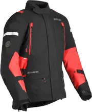 DANE Valby waterproof Motorcycle Textile Jacket, black-red, Size 56 for Men Black Red