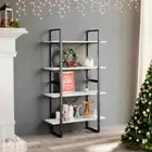 Industrial Style Book Cabinet 4 Tier Bookshelf Storage Display Shelf Organizer