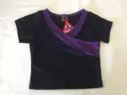 Girls Navy Blue Cross-Over Front Dance Crop Top Size 14 - BNWT