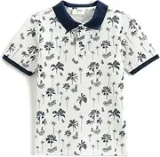 [Koton] Boys's Palm Printed Polo Neck Short Sleeve Button Detail T-Shirt