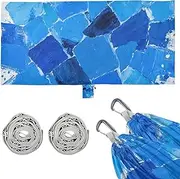 Abstract Art Square Splash Ink Blue Camping Hammocks with Portabl Carry Bag Backyard Hammock for Outside Camping Essentials