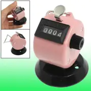 Black Pink Plastic 4 Digit Manual Hand Tally Golf Palm Click Counter