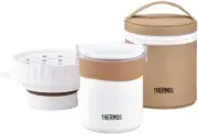 THERMOS Boiled Rice Lunch Box Rice Can Be Cooked JBS-360WH White From Japan New