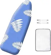 14x42 Inch Over-The-Door Ironing Board Replacement Pad/Cover,100% Cotton Iron Board Cover and Heavy-Duty Extra Thick Pad,Resists Scorching and Staining,Snugfit Ironing Board Cover