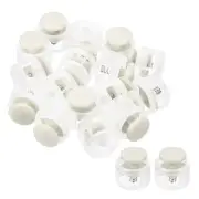 16Pcs 0.6" Dia Cord Locks Double Hole Stopper Light Yellow