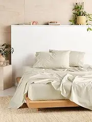 [Linen House] 300TC Cotton Percale King Bed Sheet Set, Linen