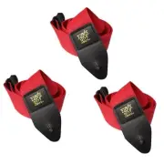 Ernie Ball Polypro Guitar Strap Red Nylon 2in Wide Pack of 3 Value Bundle