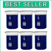 Laboratory-Grade 1000ml Graduated Beakers - 6 Pack, Borosilicate Glassware