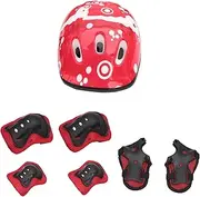 MUSISALY 1 Set Helmet Set Wrist Guards Skating Bike Elbow Pads Skate Children Skateboard Safety Gear Wrist Guards Skateboarding Guard Elbow Guard Red