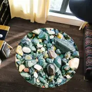 3D Green Pebbles ZHUA2914 Game Non Slip Rug Mat Photo Carpet Zoe