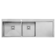 OLIVERI Professional Series 1 & 3/4 Left Hand Bowl Topmount Sink with Drainer PR1111