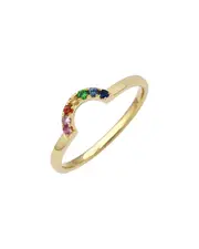 Forever Creations USA Inc. Signature Collection 14K Gemstone Rainbow Ring