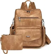 [YALIZHNA] Womens Backpack Purse Fashion Pu Leather Anti-theft Large Travel Backpack Ladies Shoulder Bags Satchel Handbag