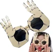 [Generic] Funny Sunglasses for Adults,Weird Glasses | OK Finger Gesture Cool Novelty Eyewear for Beach Short Video Creation Birthday Role Playing Stage Performance Interactive Games