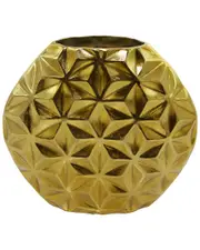 CosmoLiving by Cosmopolitan Geometric Aluminum Faceted Vase