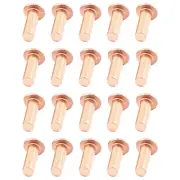 100Pcs 1/8"x5/16" Solid Rivets Repair Round Head Copper Fasteners