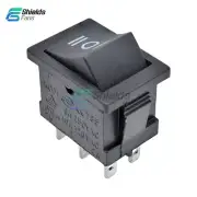 5PCS 6Pin DPDT ON-OFF-ON 3 Position Snap Boat Rocker Switch AC 6A/250V 10A/125V