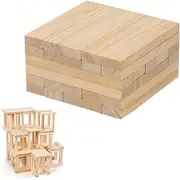Set of 30 craft wood blocks, wooden building blocks, craft blocks wooden (9.2 x 2 x 0.8 cm), for DIY projects, decoration and DIY, for construction and panelling