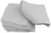 DOITOOL 50Pcs Jewelry Cleaning Cloth Suede Nap Wipe for Silver Jewelry Durable and Safe for Polishing Watches and Lens Cleaning Individually Wrapped
