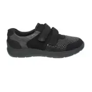 Waldläufer H-Leonie, Trainers, Nubuck Leather/Stretch, Black, Wide H 796H31-305