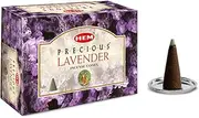 Precious Lavender - Case of 12 Boxes, 10 Cones Each - HEM Incense From India