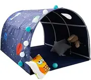 Children's Cabin Bed Tunnel Tent for 90-100cm in Width Loft Bed Bunk Tent,Pop Up Canopy,Fabric, Blue, Single