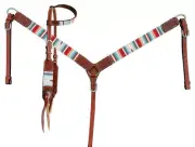 Showman Serape Southwest Print One Ear Headstall and Breastcollar Set