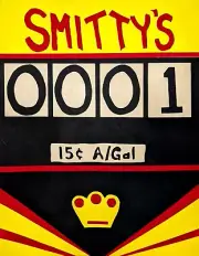 Smitty's Gas Pump (Showbiz-Rock-afire) - 12"x18" Wall Hanging Metal Sign