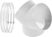 PHENOFICE Hose Adapter for Ventilation Duct 200mm Diameter Pipe Splitter Y-Shaped Connector Clamps