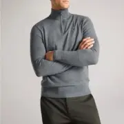 Ted Baker Tooting Merino Wool Half Zip Sweater NWT Size 2XL Funnel Neck