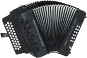 Hohner Compadre G/C/F 3-Row Diatonic Accordion - Black, Harmonica - Free US Ship