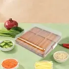 Grill Board Cheese Board Portable Cover Mirror Bamboo Keeper Holder Hold Sauce