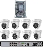 DS-7608NI-K2/8P+8pcs DS-2CD2386G2-IU 2.8MM+4TB HDD, 8CH 8MP PoE Home Security Camera System, Original English Version，Support Upgrade 4K 8MP 8CH CCTV System