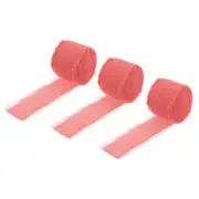 Chiffon Ribbon 1.5" x 8 Yard, Ribbon Pink Chiffon for Wedding 3pcs