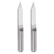 1/8" Shank 0.2mm Tip 40 Degree Solid Carbide Wood Engraving CNC Router Bit 2pcs