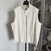 Tommy Bahama Switch It Up Full Zip Coconut Cream Reversible Layering Vest XL NEW