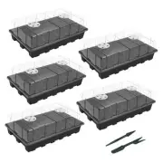 5-Set Seed Starter Tray Kits, Durable Plant Germination Trays 40-Cell 5-Pack