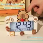 Charging Mini Digital Clock Capibara Student Clock Cartoon Electronic Clock